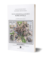 Roma Urbs Imperatorum Aetate - Pianta topografica a colori di Roma antica cm 120 x 100 con sottofondo della Roma attuale