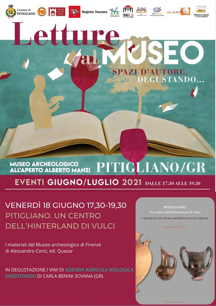 Venerdì 18 giugno 2021: presentazione del volume "Pitigliano. Un centro dell’hinterland di Vulci. I materiali del Museo Archeologico di Firenze"